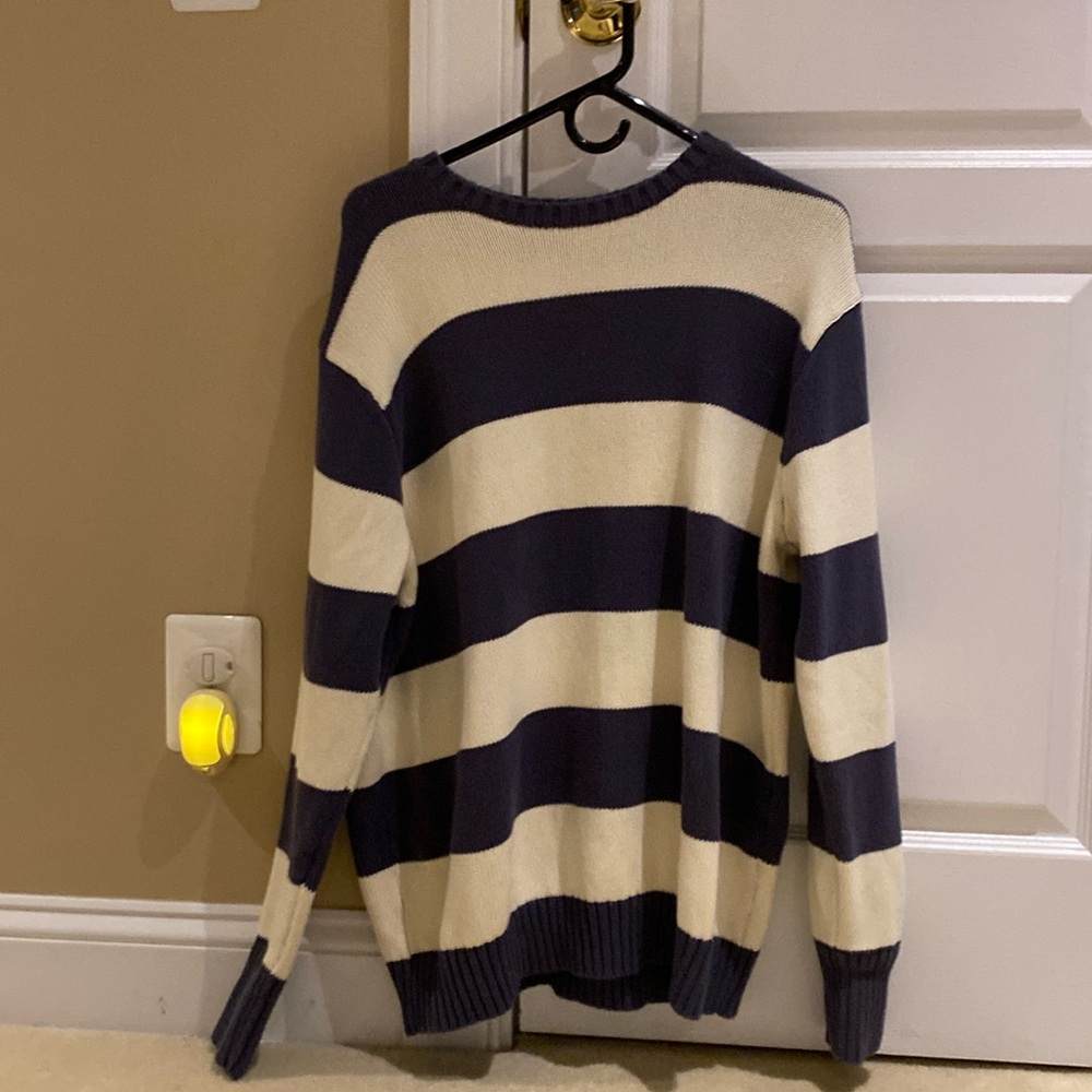 PacSun John Galt Navy & Cream Striped Brianna Sweater